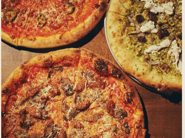 Wood-fired Neapolitan pizzas at Emigration Brewing Co., Salt Lake City